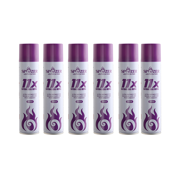 Spozer 11x Refined Lighter Butane 300ml Can Butane