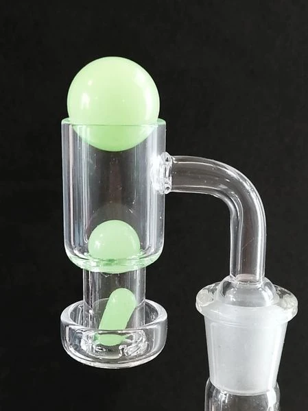 Knock Out Glass Glow In The Dark Terp Slurper Banger Kit With Clear Joint