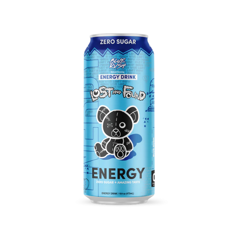 Lost and Found Zero Sugar Energy Drink Blue Rush